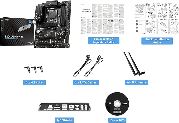 MSI PRO Z790-P WIFI ATX Motherboard – LGA 1700, DDR5, 12th/13th Gen Intel MSI PRO Z790-P WIFI ATX Motherboard – LGA 1700, DDR5, 12th/13th Gen Intel